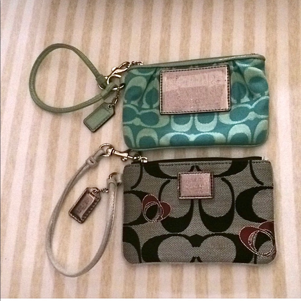 Set of 2 Coach Poppy Wristlets